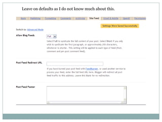 Leave on defaults as I do not know much about this.