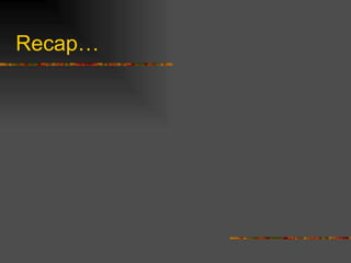 Recap… 