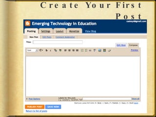 Create Your First Post 