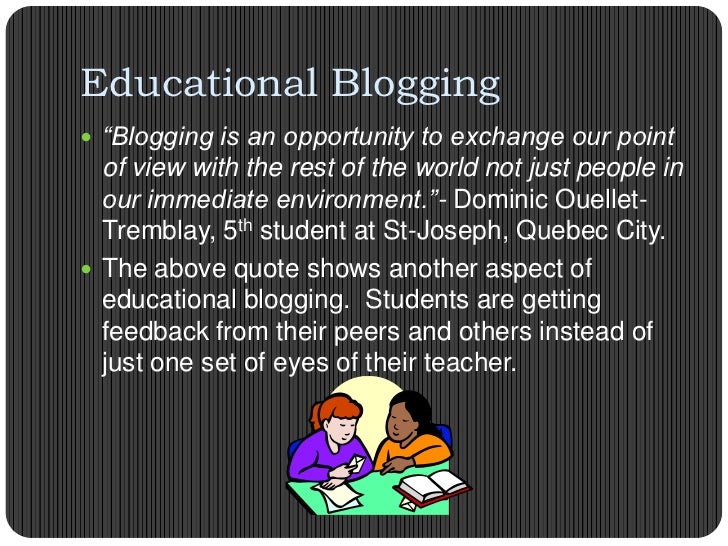 Blogging in education