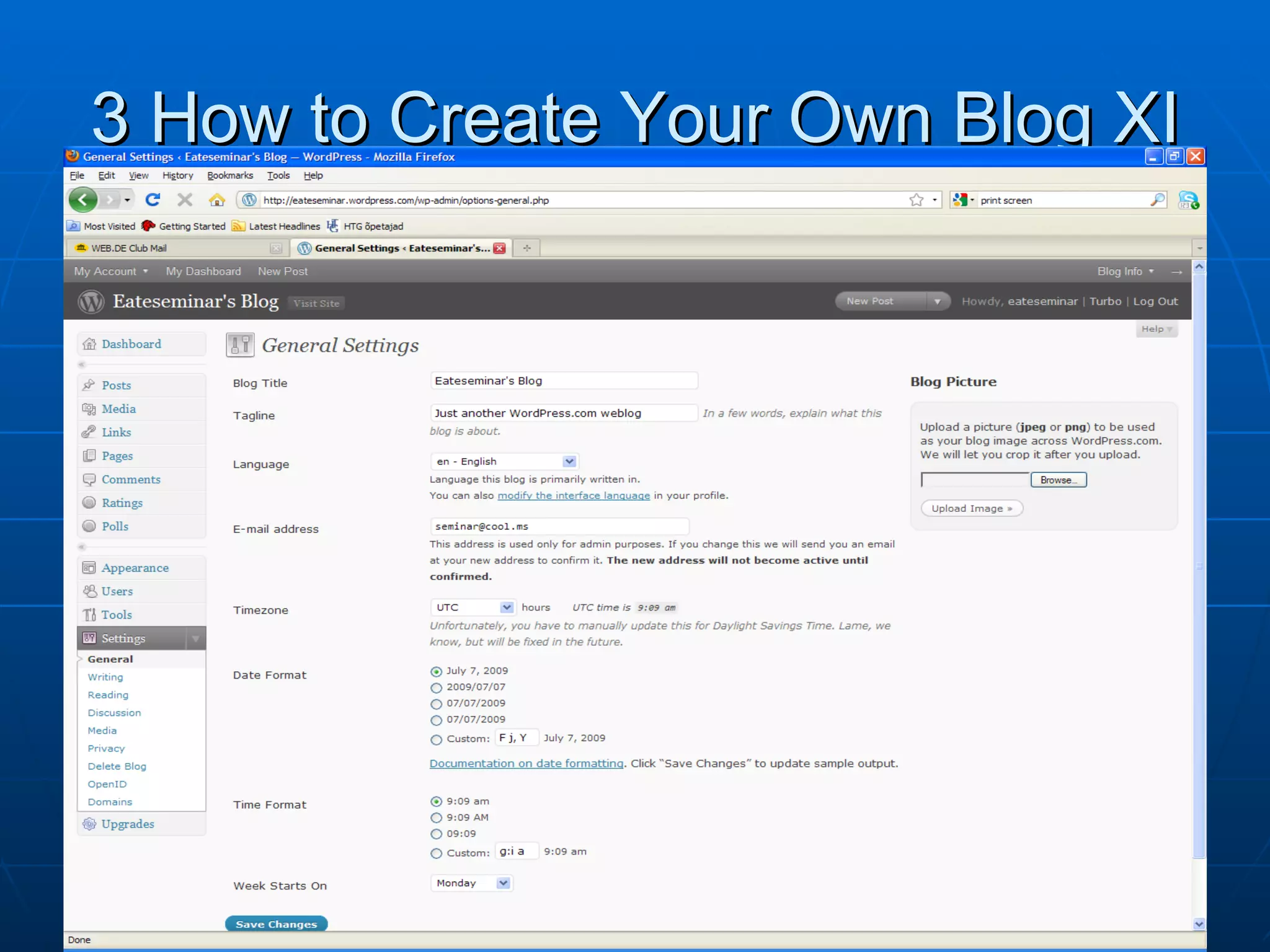 3 How to Create Your Own Blog XI 
