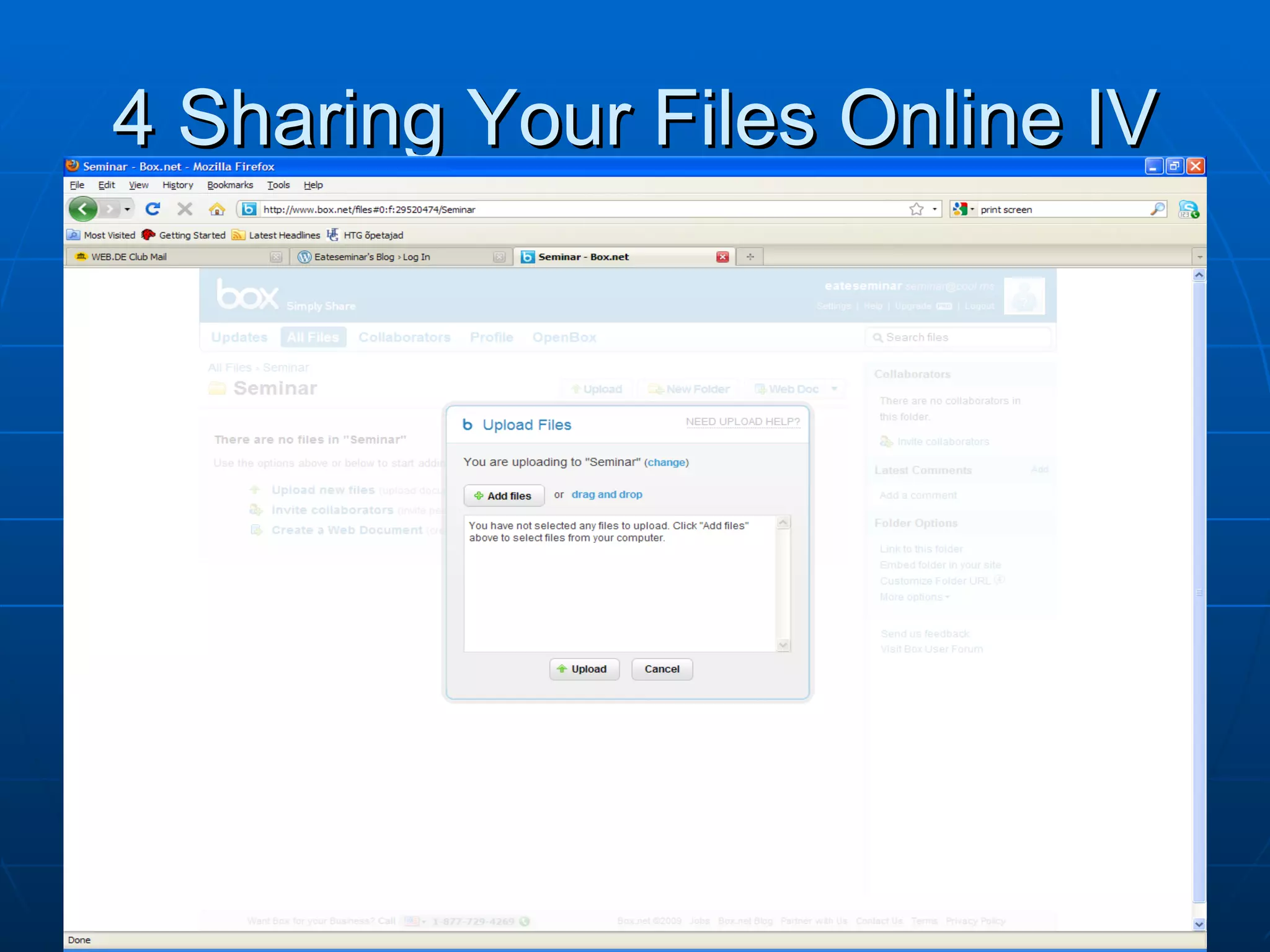 4 Sharing Your Files Online IV 