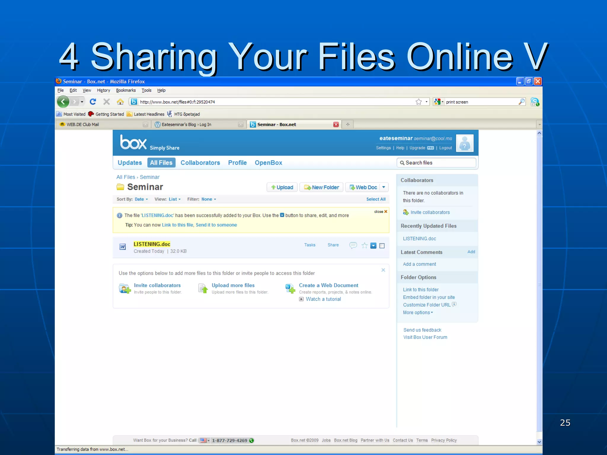 4 Sharing Your Files Online V 