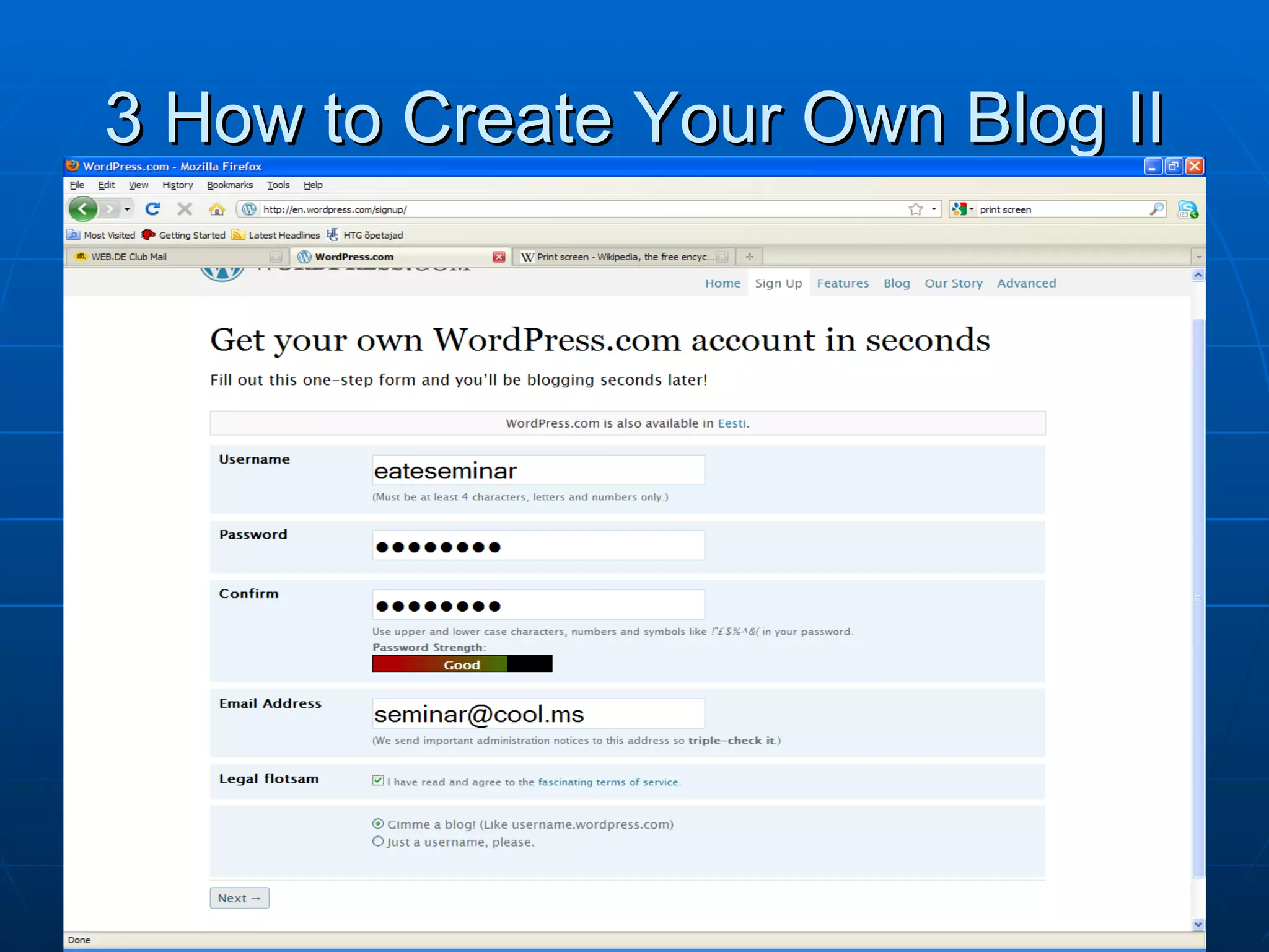 3 How to Create Your Own Blog II 