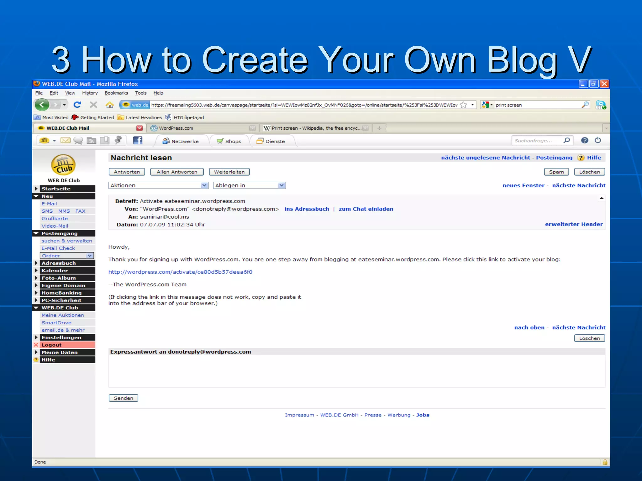 3 How to Create Your Own Blog V 