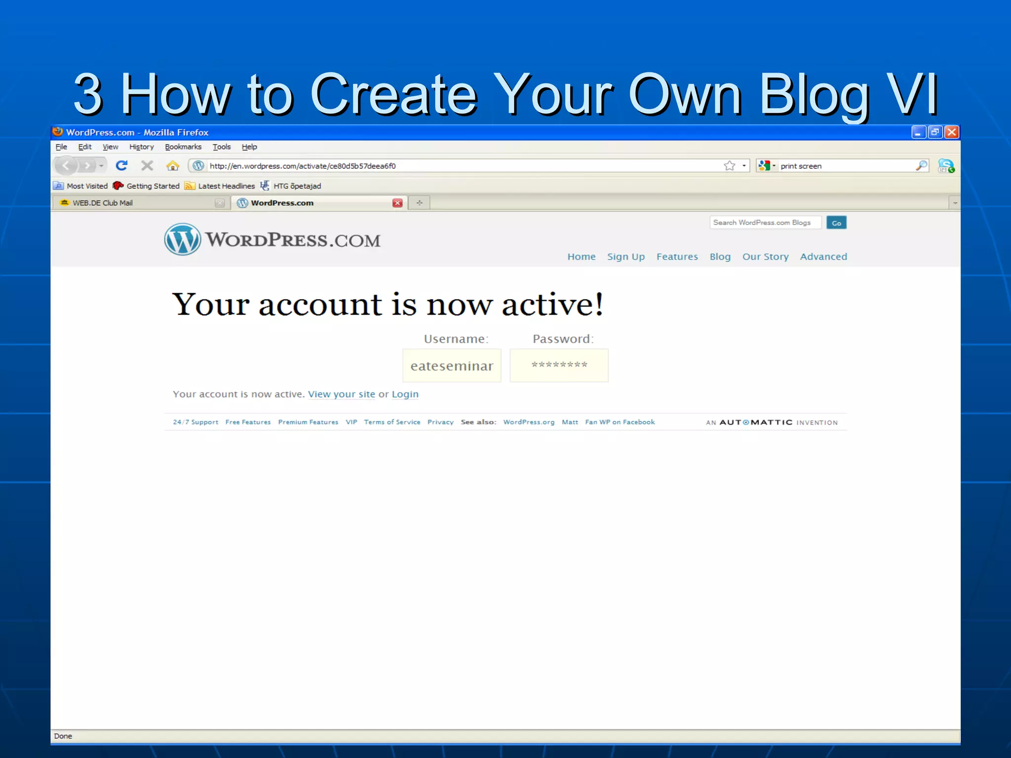 3 How to Create Your Own Blog VI 