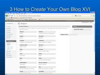 3 How to Create Your Own Blog XVI 