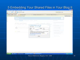 5 Embedding Your Shared Files in Your Blog II 