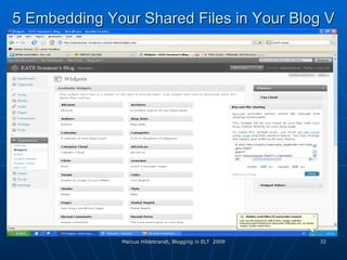 5 Embedding Your Shared Files in Your Blog  V 