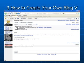 3 How to Create Your Own Blog V 