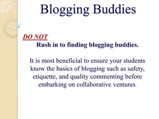 Blogging in the classroom | PPT