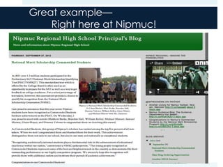 Great example—
    Right here at Nipmuc!
 