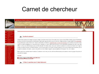 Carnet de chercheur 