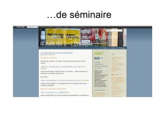 …de séminaire 