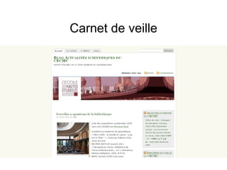 Carnet de veille 