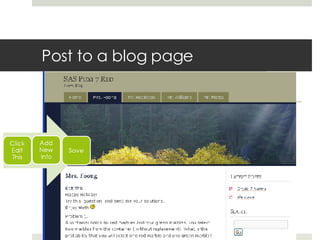 Post to a blog page 