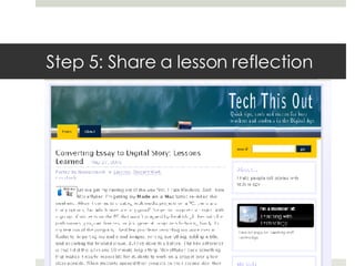 Step 5: Share a lesson reflection 