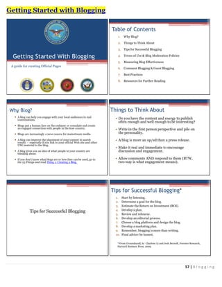 Blogging Tactical Guide