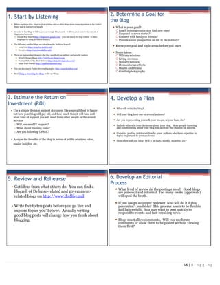 Blogging Tactical Guide