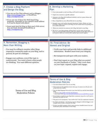 Blogging Tactical Guide