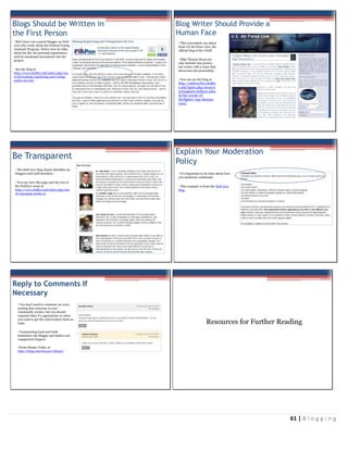 Blogging Tactical Guide