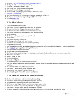 Blogging Tactical Guide