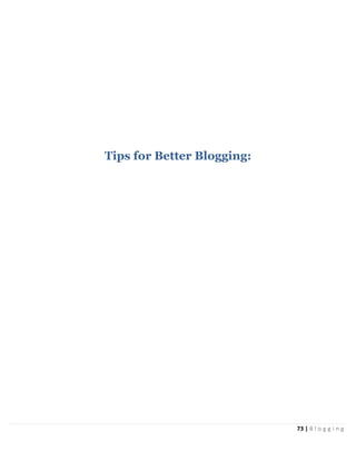 Blogging Tactical Guide