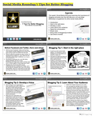 Blogging Tactical Guide