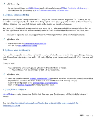 Blogging Tactical Guide