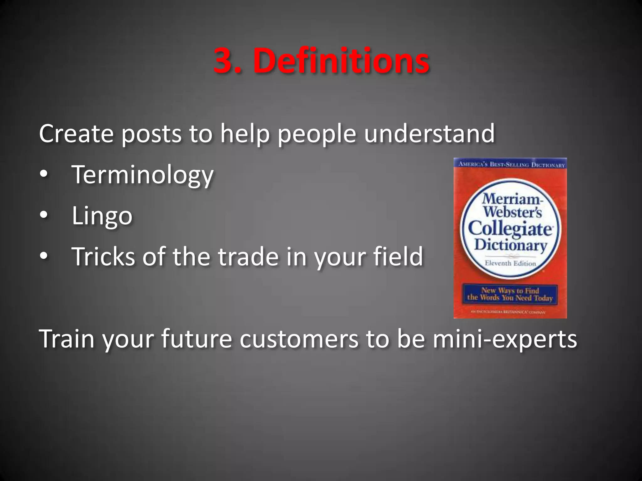 To Monetize (continued)Can have sponsors:Google AdsenseCommission Junction – bannersPartners – local businesses** Don’t do this right away.  Build an audience & momentum first so as not to turn people off with a lot of advertisements.
