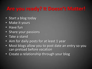 5. ListsOne of the most popular type of postsPeople on Digg, Facebook, and Twitter share lists frequentlyCan be long or shortEasy to build a blog in this framework and easy for audience to readGets attentioni.e. Dave Letterman