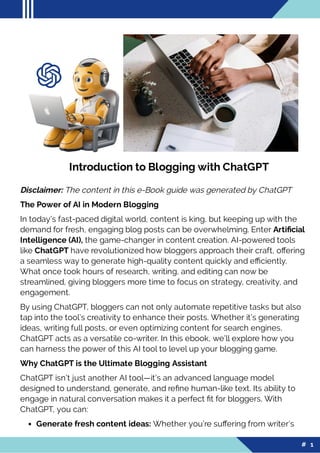 Blogging with ChatGPT: The Ultimate Guide to Effortless Content ...