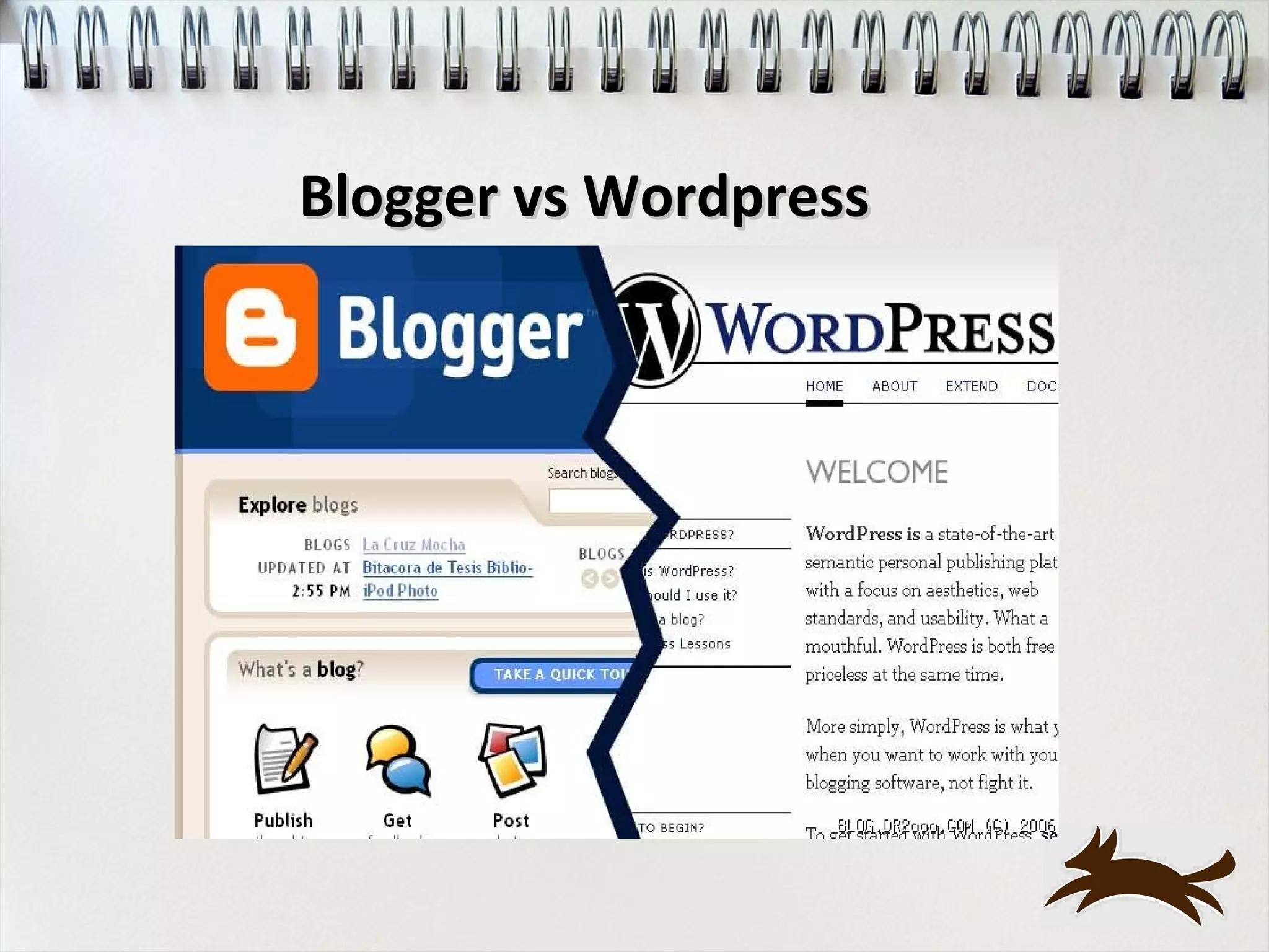 Blogger vs Wordpress
 