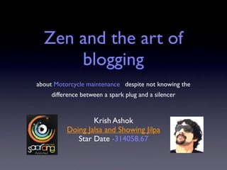 Blogging Workshop Saarang
