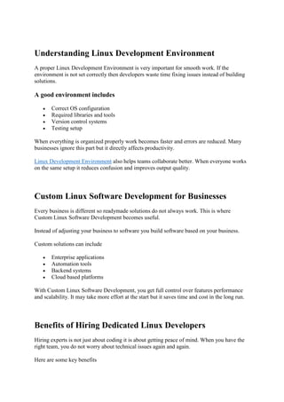 Hire Expert Linux Developers for Scalable and Secure Business Solutions ...