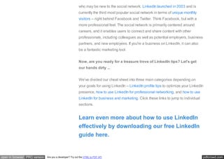 How to Use LinkedIn: The Ultimate List of LinkedIn Tips | PDF