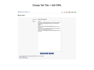 Change Tab Title > Edit FBML
 