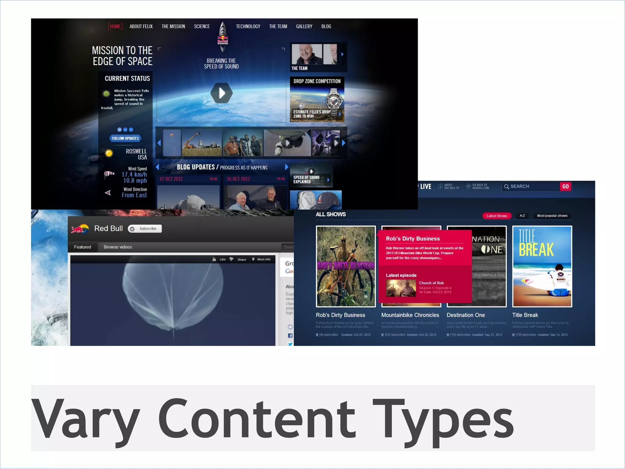 Vary Content Types
 