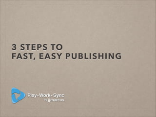 3 STEPS TO  
FAST, EASY PUBLISHING

 