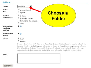 Choose a  Folder 