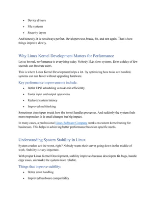 Comprehensive Guide to Linux Kernel Development for Enhanced System ...