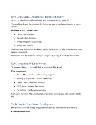 Comprehensive Guide to Linux Kernel Development for Enhanced System ...