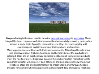 What is Blog Marketing? ?