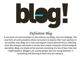 As of April 2007, Technorati, a major blog monitoring service, claimed to be tracking more than 75 million blogs. 