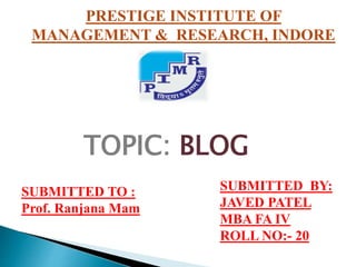 Blog meaning | PPTX