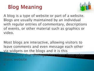 Blog meaning