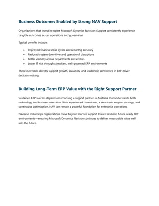 Expert Consultants for Microsoft Dynamics Navision Support | PDF