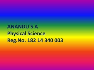 ANANDU S A
Physical Science
Reg.No. 182 14 340 003
 