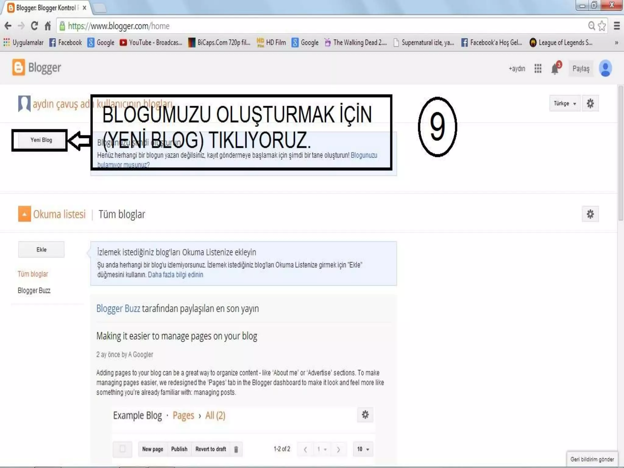 Blog oluşturma resimli anlatım