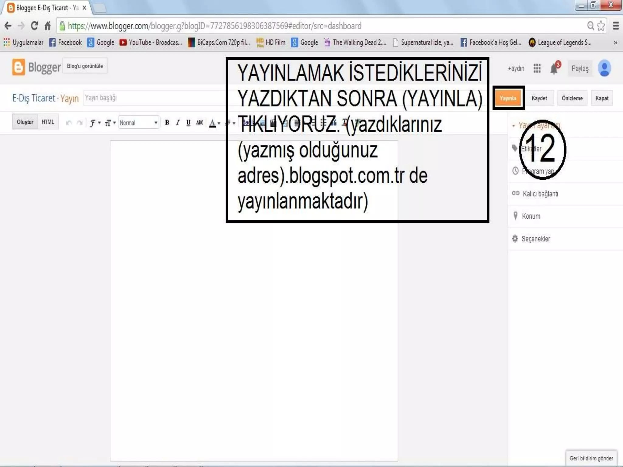Blog oluşturma resimli anlatım
